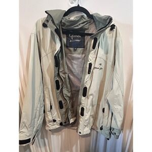 Bimini Bay‎ Outfitters Jacket Mens Small Beige Waterproof Windproof Coat